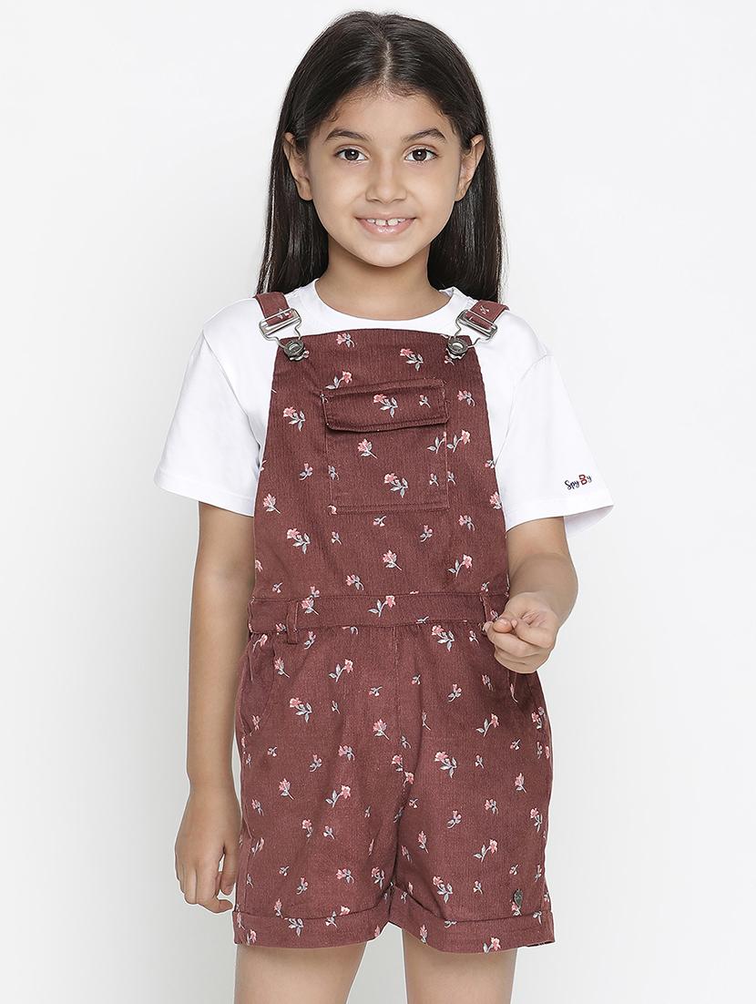 maroon printed jump suit - 18419486 - Zoom Image - 1