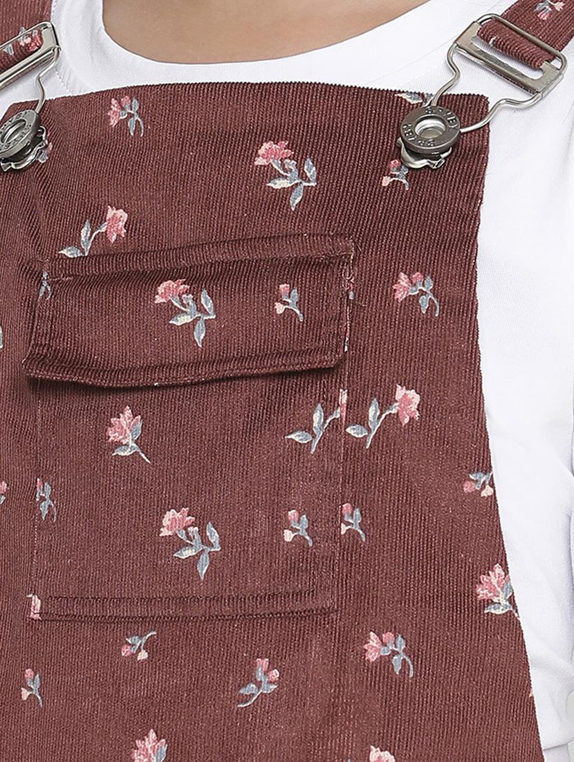 maroon printed jump suit - 18419486 - Zoom Image - 5