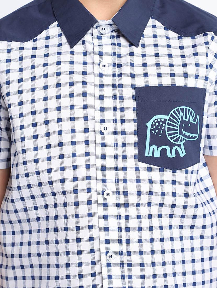 blue printed shirt - 18419488 - Zoom Image - 5
