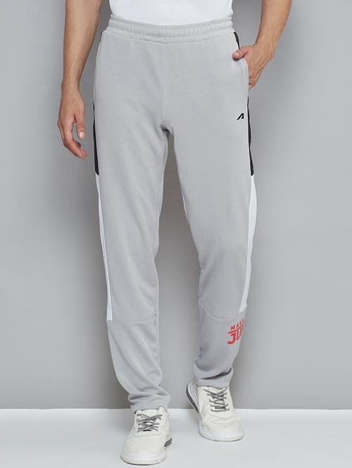 grey printed full length track pant - 18420092 - Very Small Image - 1