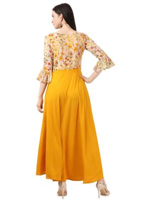 bell sleeved floral maxi dress - 18420529 - Standard Image - 3