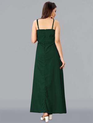 cami neck solid fit & flare dress - 18420576 - Standard Image - 3