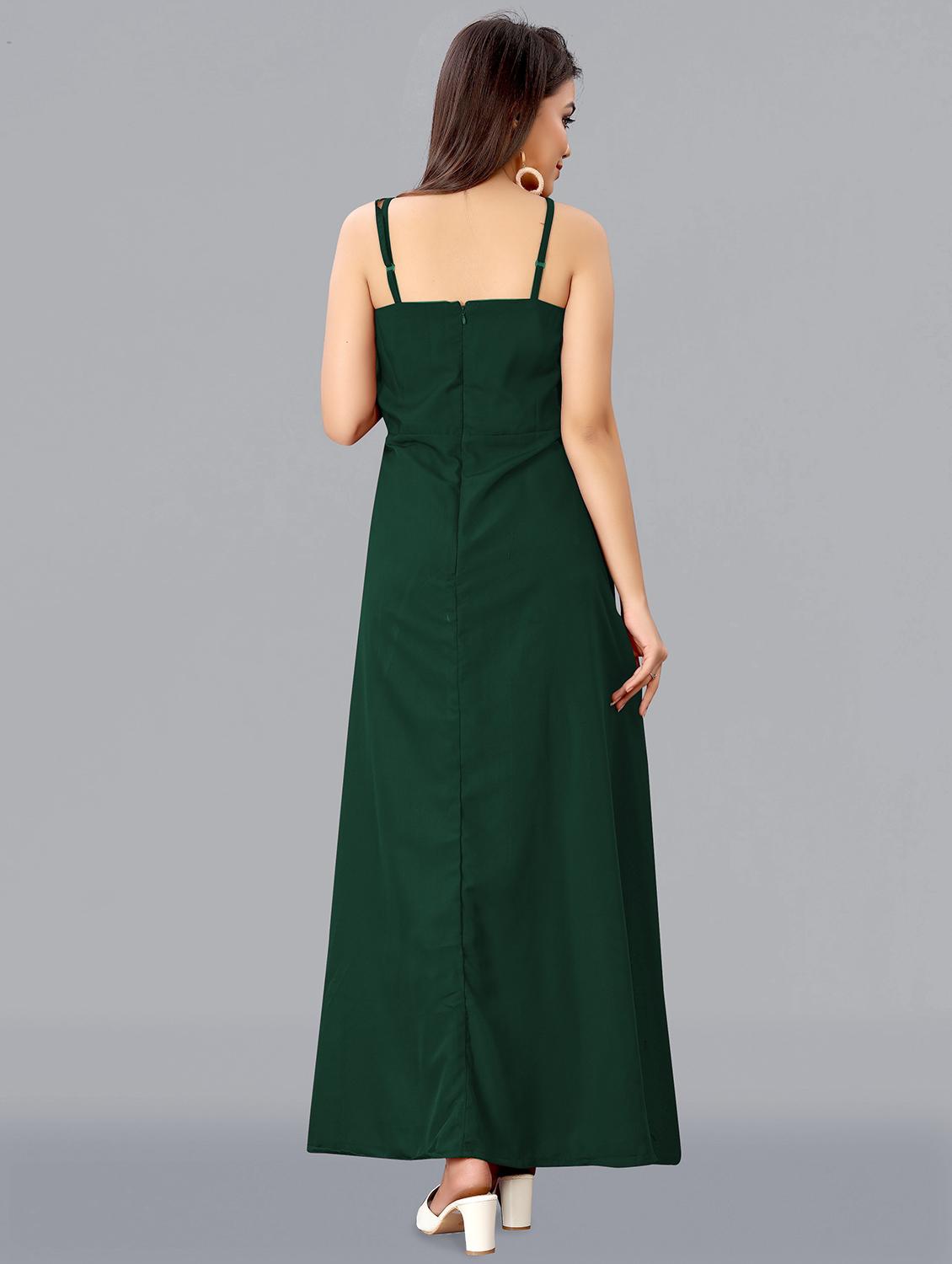 cami neck solid fit & flare dress - 18420576 - Zoom Image - 3
