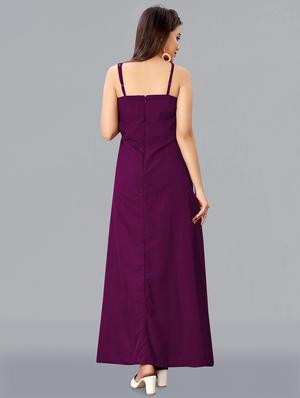 cami neck solid fit & flare dress - 18420582 - Standard Image - 3