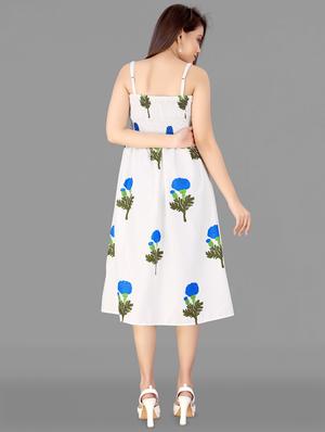 cami neck floral fit & flare dress - 18420589 - Standard Image - 3