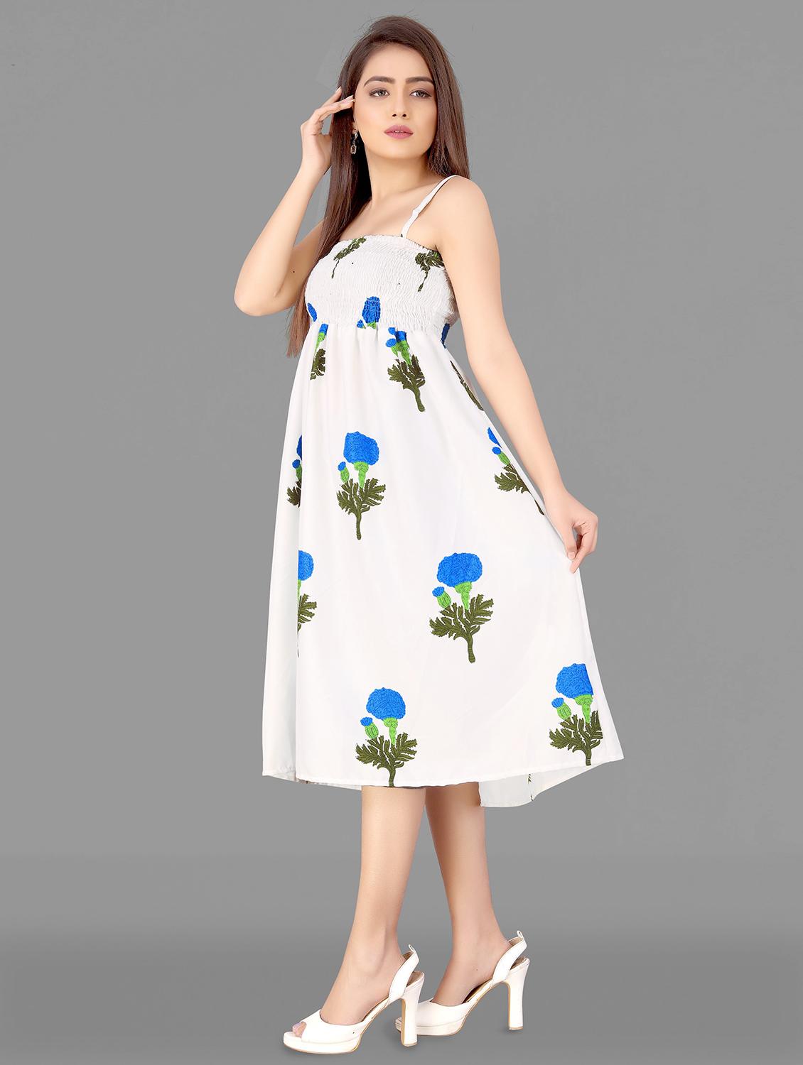 cami neck floral fit & flare dress - 18420589 - Zoom Image - 2