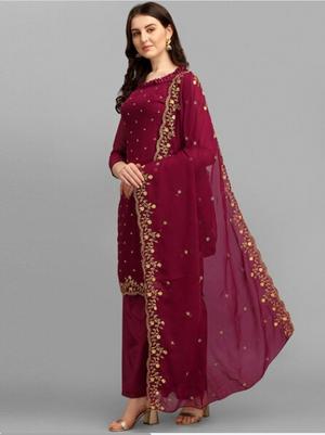 unstitched fancy cotton ladys suits dupatta - 18421186 - Standard Image - 2