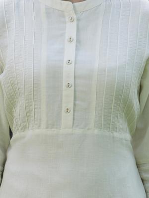 white rayon straight kurta - 18421221 - Standard Image - 4