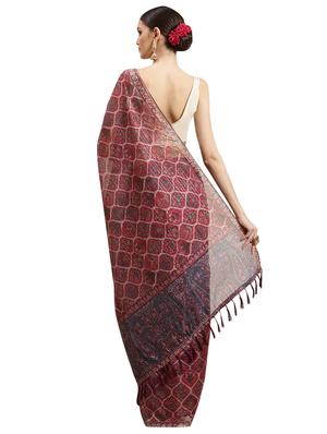 purple art silk printed saree with blouse - 18421656 - Standard Image - 2