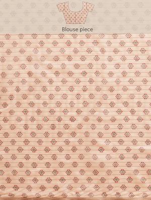 beige art silk printed saree with blouse - 18421659 - Standard Image - 4