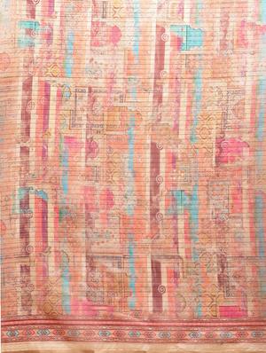 beige art silk printed saree with blouse - 18421659 - Standard Image - 6
