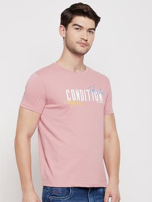 pink chest print t-shirt - 18422175 - Standard Image - 2