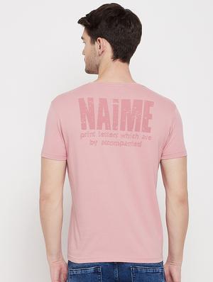 pink chest print t-shirt - 18422175 - Standard Image - 3