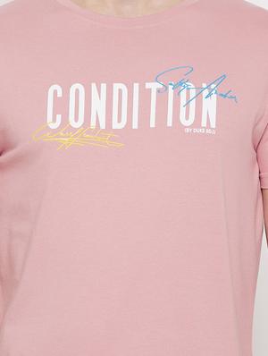 pink chest print t-shirt - 18422175 - Standard Image - 4