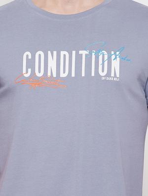 blue chest print t-shirt - 18422176 - Standard Image - 4