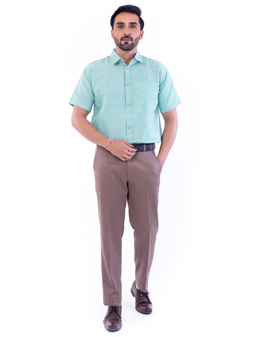 set of 2 solid khadi casual shirt - 18422868 - Zoom Image - 5