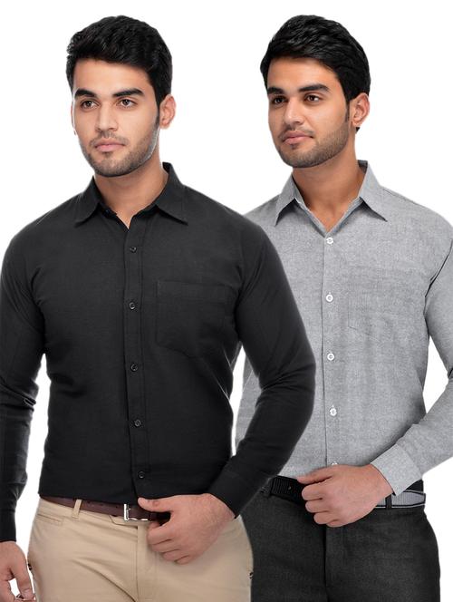 set of 2 solid formal shirt - 18423156 - Standard Image - 1