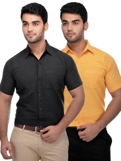 set of 2 solid formal shirt - 18423295 - Standard Image - 1