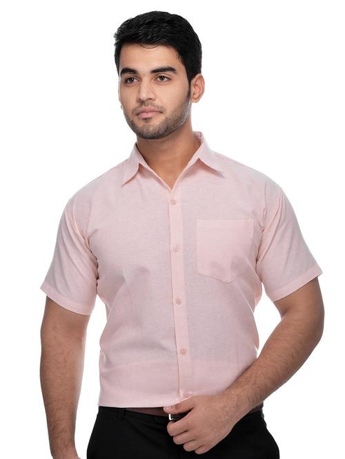 rose water solid formal shirt - 18423300 - Standard Image - 1