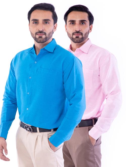 set of 2 solid formal shirt - 18423319 - Standard Image - 1