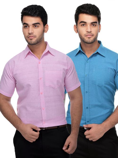 set of 2 solid formal shirt - 18423401 - Standard Image - 1