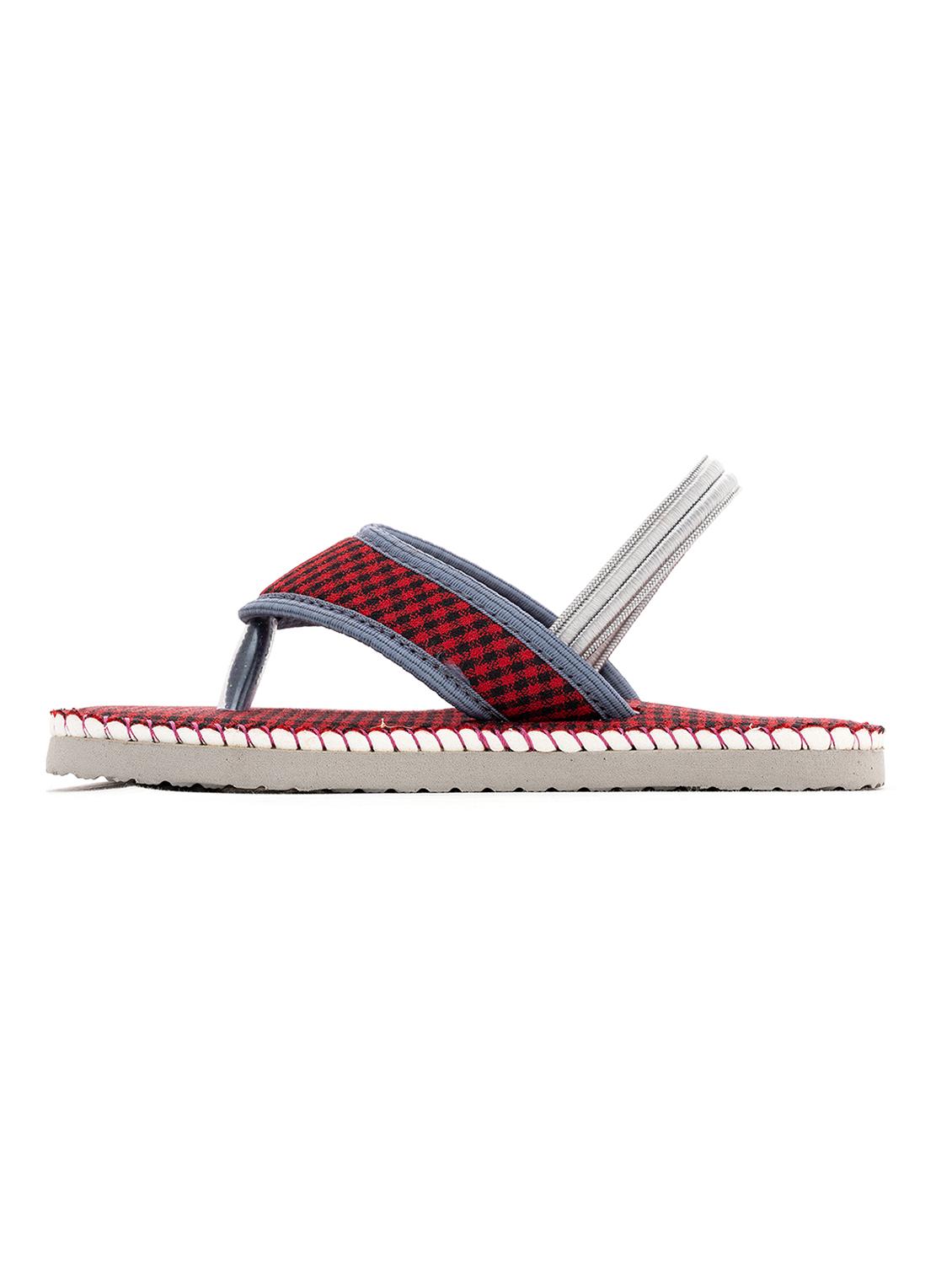red fabric sandals & floater - 18423747 - Zoom Image - 2