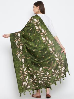 oliv. silk blend printed dupatta - 18423784 - Standard Image - 4