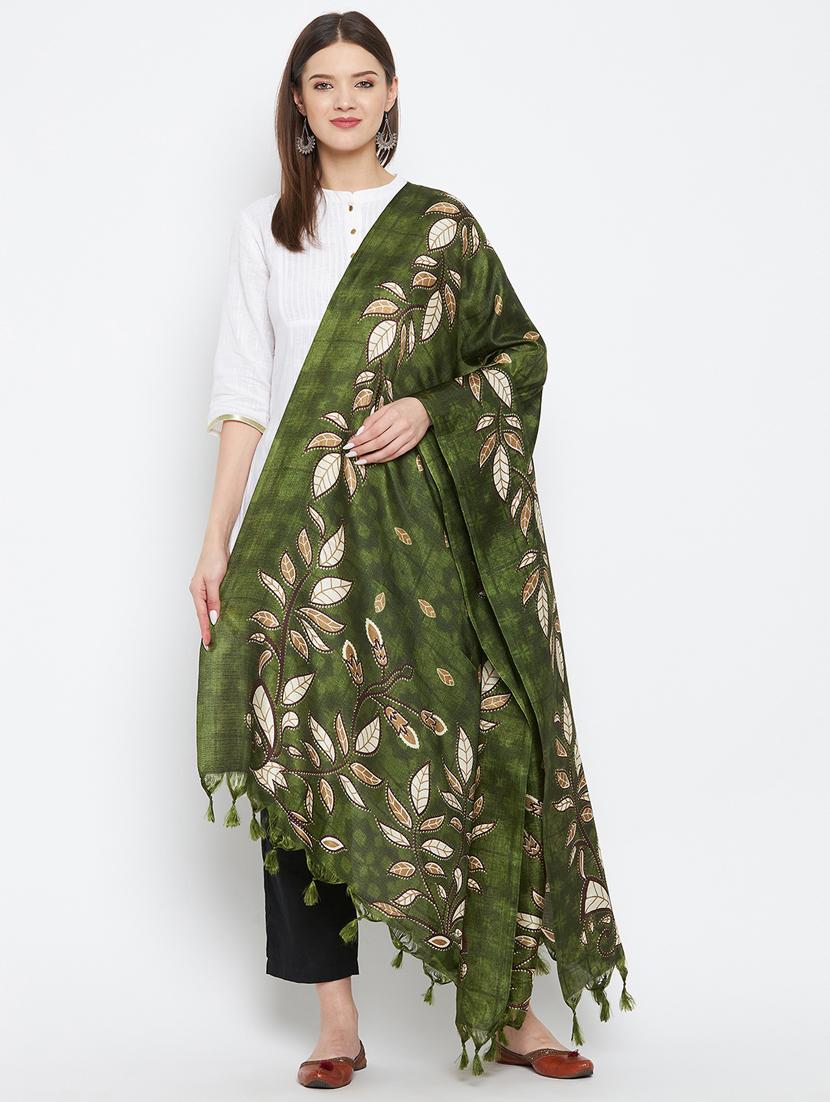 oliv. silk blend printed dupatta - 18423784 - Zoom Image - 2