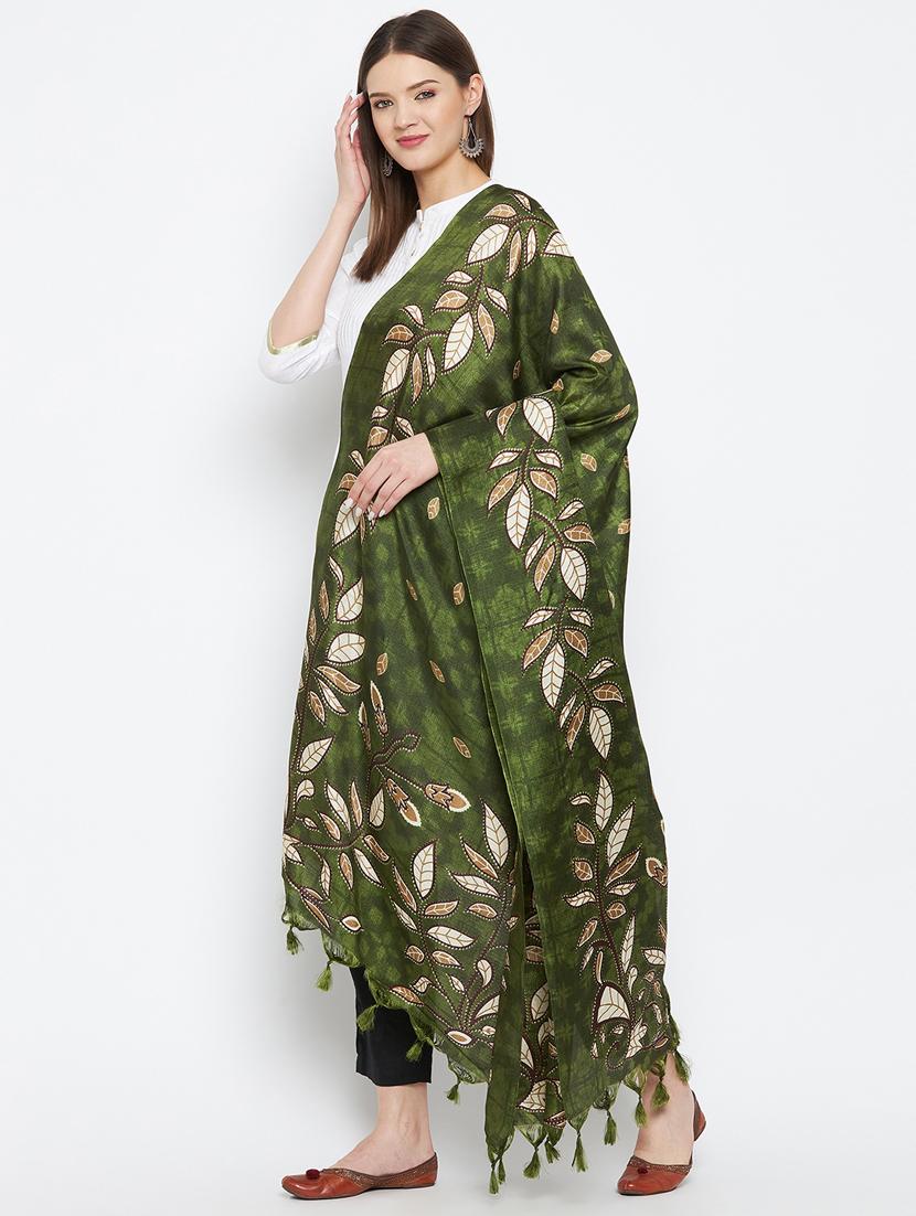 oliv. silk blend printed dupatta - 18423784 - Zoom Image - 3