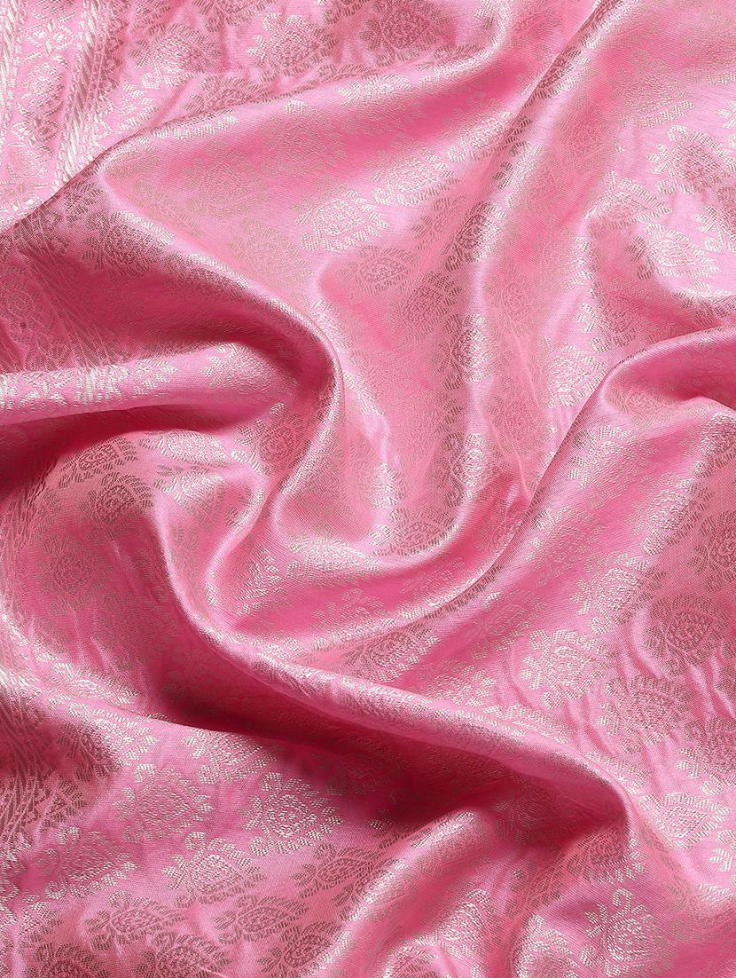 jacquard work woven saree with blouse - 18423928 - Zoom Image - 4