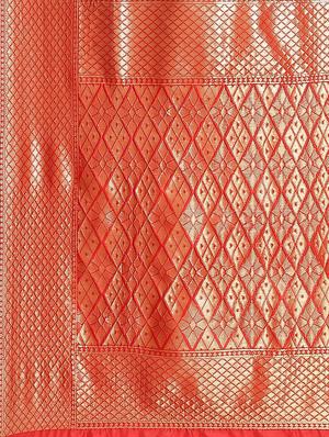 multi colored raw silk woven saree with blouse - 18423942 - Standard Image - 5