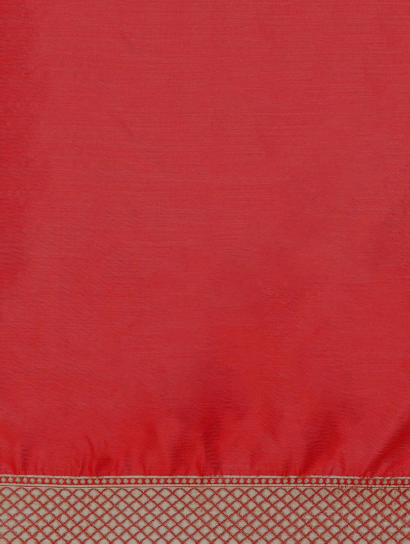 multi colored raw silk woven saree with blouse - 18423942 - Zoom Image - 4