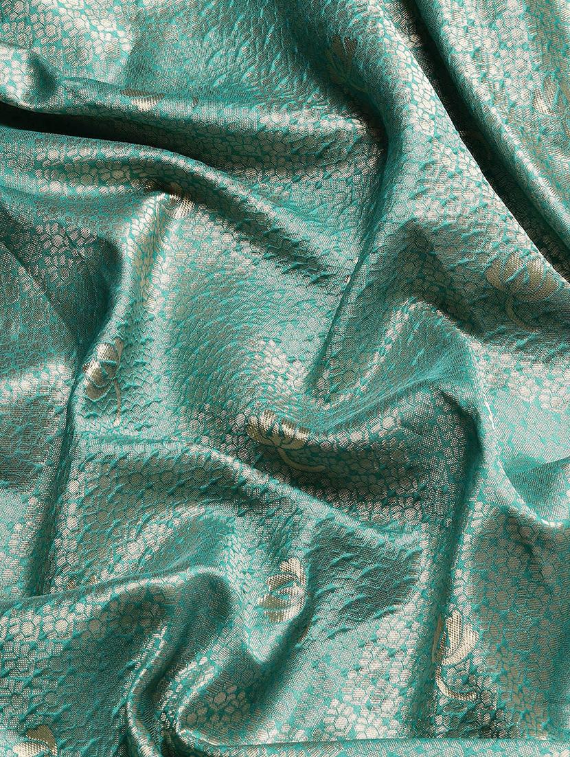 jacquard work woven saree with blouse - 18423944 - Zoom Image - 4