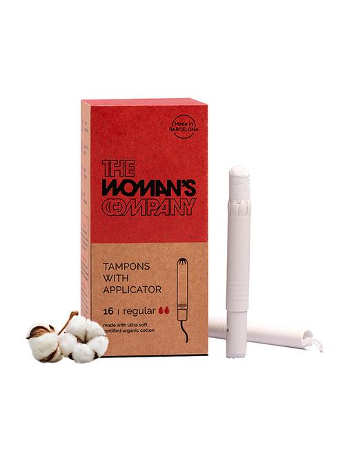 the woman's company tampons with applicator 16 piece | 100% organic and biodegradable | for heavy flow | chemical free - 18423961 - Standard Image - 1