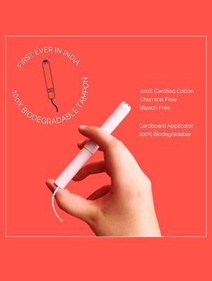 the woman's company tampons with applicator 16 piece | 100% organic and biodegradable | for heavy flow | chemical free - 18423961 - Standard Image - 4
