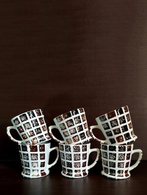 designer set of 6 cups | cup set | tea cups | coffee cups | ceramic - 18424442 - Standard Image - 3