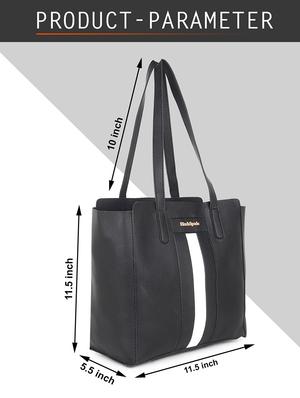 black striped combo tote - 18424462 - Standard Image - 4