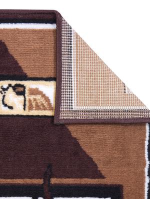 gaba rugs polypropylene decorative bedside/kitchen runner -50x150 cm, brown - 18425497 - Standard Image - 2