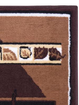 gaba rugs polypropylene decorative bedside/kitchen runner -50x150 cm, brown - 18425497 - Standard Image - 4