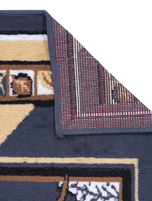gaba rugs polypropylene decorative bedside/kitchen runner -50x150 cm, navy - 18425499 - Standard Image - 2