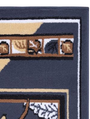 gaba rugs polypropylene decorative bedside/kitchen runner -50x150 cm, navy - 18425499 - Standard Image - 4