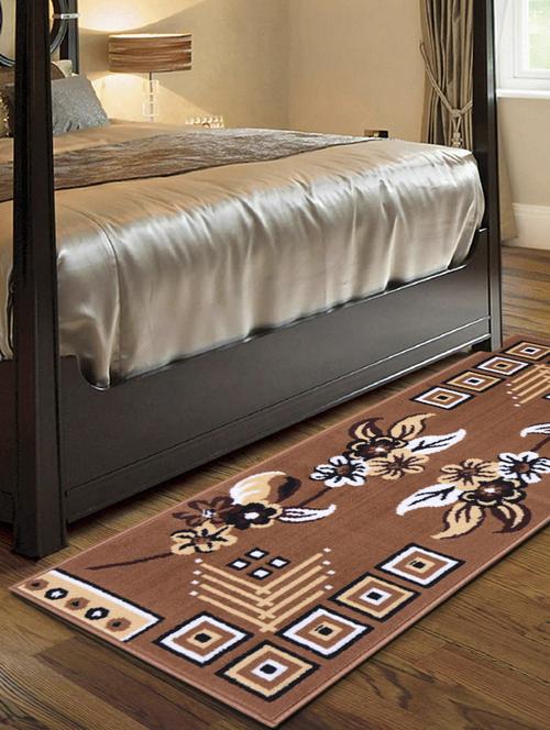 gaba rugs polypropylene decorative bedside/kitchen runner -50x150 cm, gold - 18425502 - Standard Image - 1