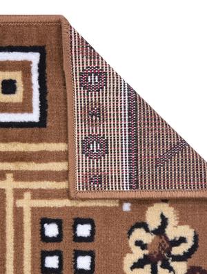 gaba rugs polypropylene decorative bedside/kitchen runner -50x150 cm, gold - 18425502 - Standard Image - 2