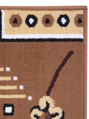gaba rugs polypropylene decorative bedside/kitchen runner -50x150 cm, gold - 18425502 - Standard Image - 4