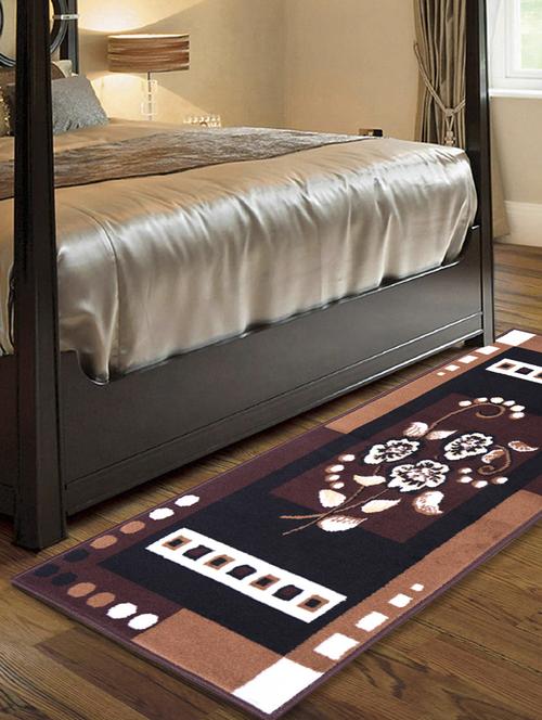 gaba rugs polypropylene decorative bedside/kitchen runner -50x150 cm, brown - 18425513 - Standard Image - 1