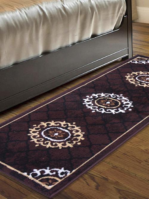 gaba rugs polypropylene decorative bedside/kitchen runner -50x150 cm, brown - 18425515 - Standard Image - 1
