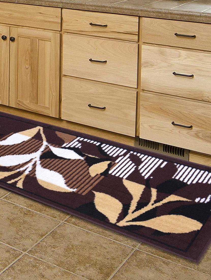 gaba rugs polypropylene decorative bedside/kitchen runner -50x150 cm, brown - 18425518 - Zoom Image - 1