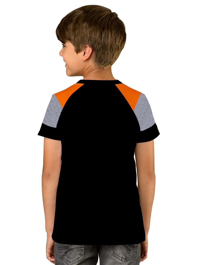 black color block t-shirt - 18425822 - Zoom Image - 2