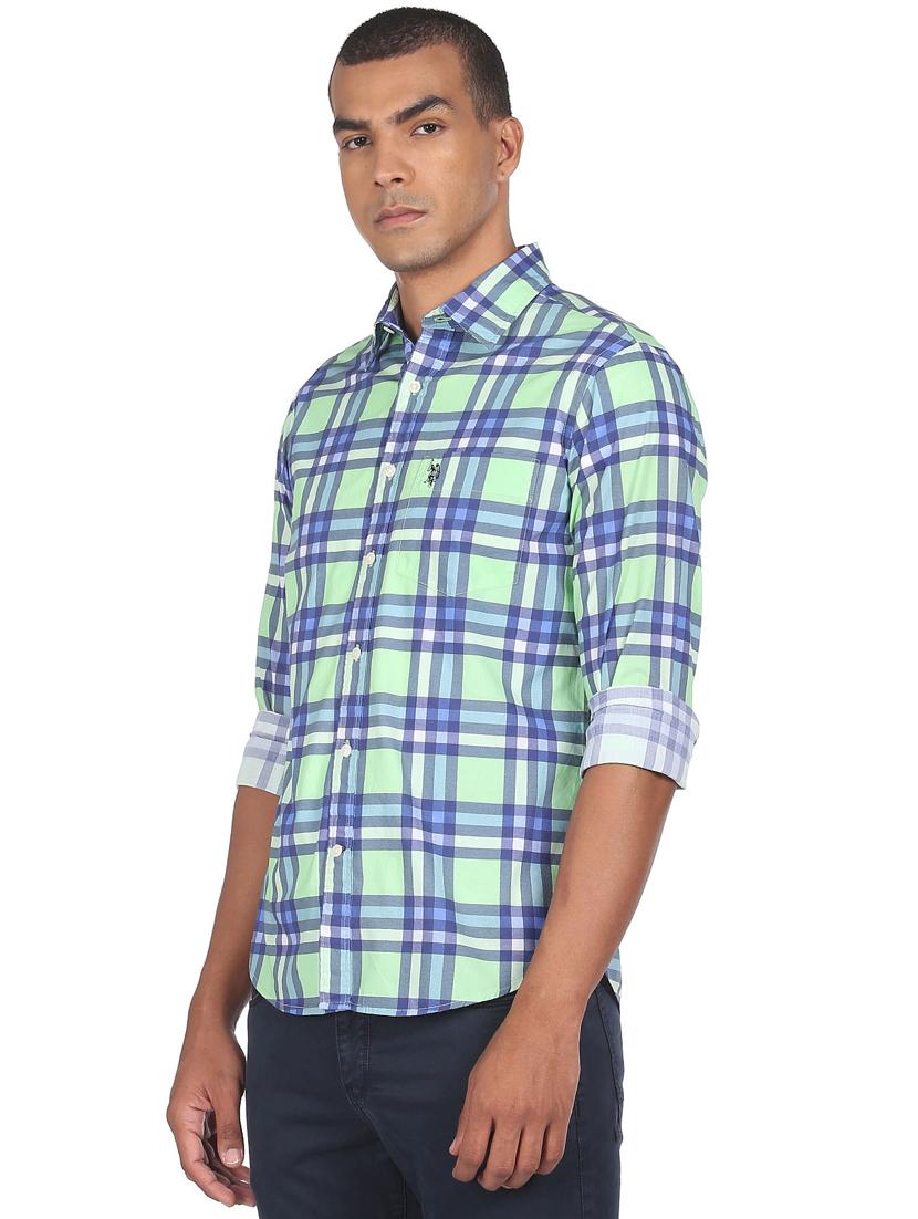 green checkered casual shirt - 18426351 - Zoom Image - 2