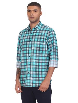 blue checkered casual shirt - 18426356 - Standard Image - 2